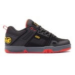 SOULIER DVS COMANCHE - BLACK/YELLOW/FIERY RED NUBUCK 