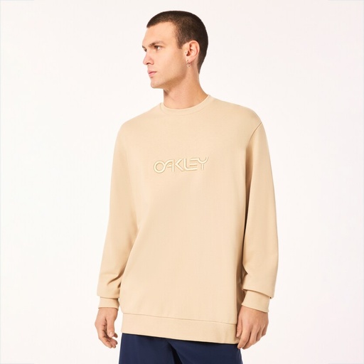 COTON OUATÉ OAKLEY EMBROIDERED B1B CREWNECK - HUMUS