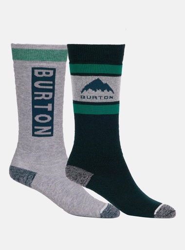 BAS BURTON JUNIOR WEEKEND MIDWEIGHT SOCK 2 PACK - DEEP EMERALD